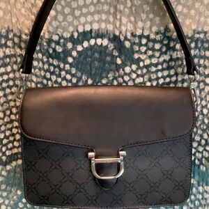 Nine West Top Handle/Crossbody Black Logo Purse